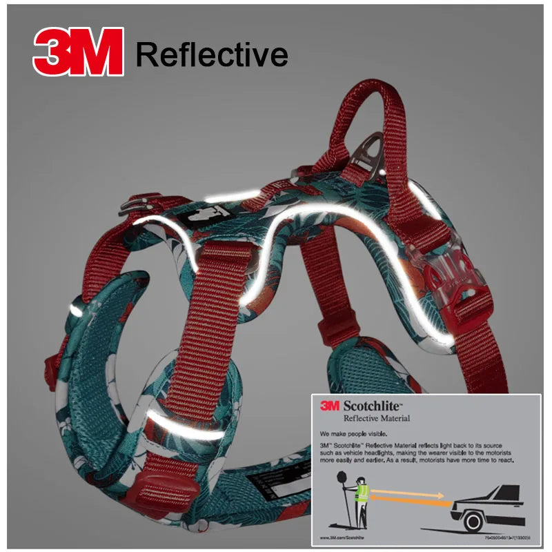 Camouflage Reflective Dog Harness - Adjustable Nylon Pet Harness, Special Edition TLH5653