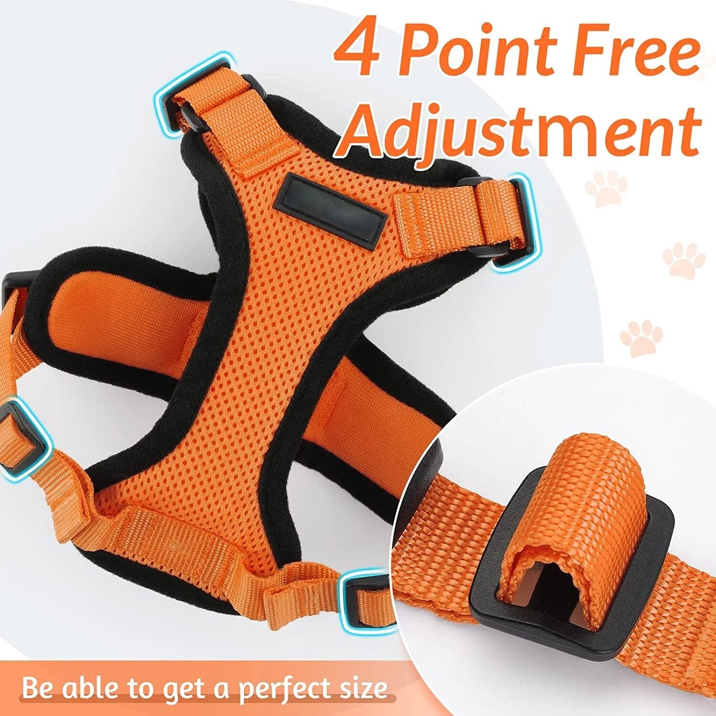 Cat Harness and Leash Set – Escape-Proof, Adjustable, Breathable with Reflective Strips – Stylish Jacket Design for Safe and Stylish Walks