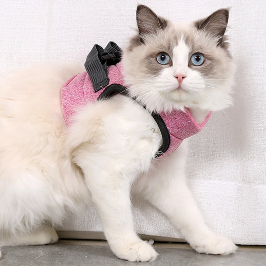 Escape-Proof Cat Harness - Adjustable & Breathable - Small Cat Anti-Escape Vest for Safe Kitten Walking - Stylish and Secure