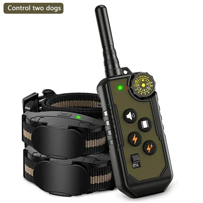 Electric Dog Training Collar Remote Control Waterproof Pet Dog Bark Stop for All Size Shock Vibration Sound Electric Shocker