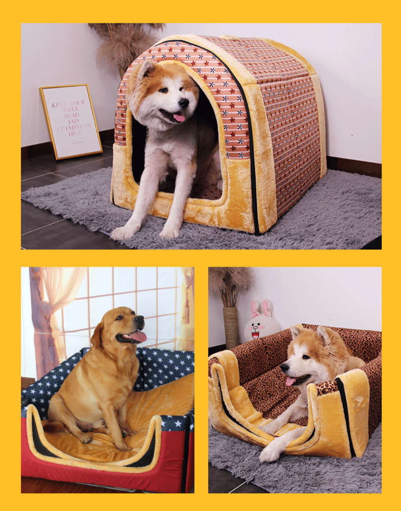 Luxury Living for Large Paws: Disassemblable & Washable Dog Kennel - Ideal for 80-120Kg Pets - Palatial Pet Retreat