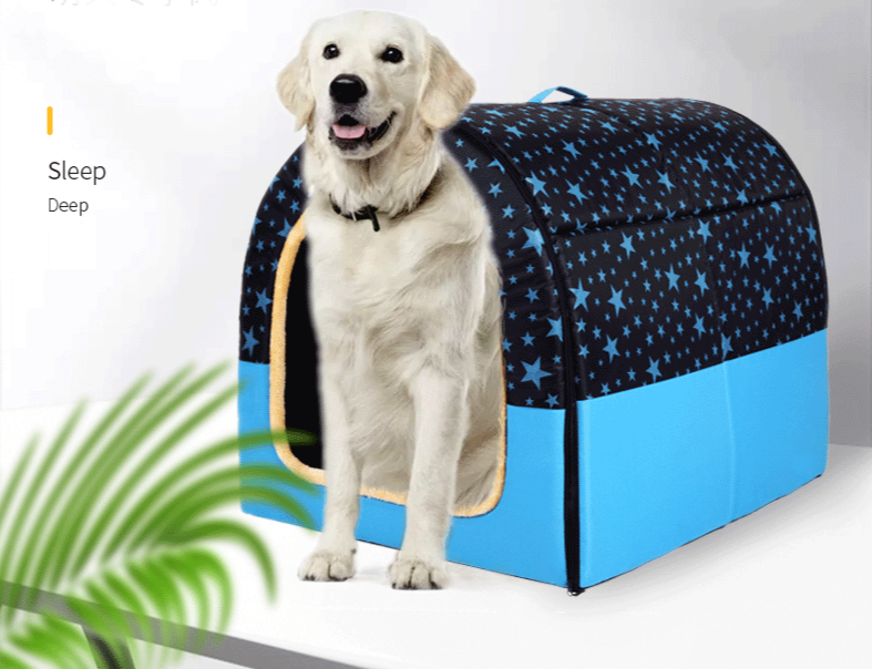 Luxury Living for Large Paws: Disassemblable & Washable Dog Kennel - Ideal for 80-120Kg Pets - Palatial Pet Retreat