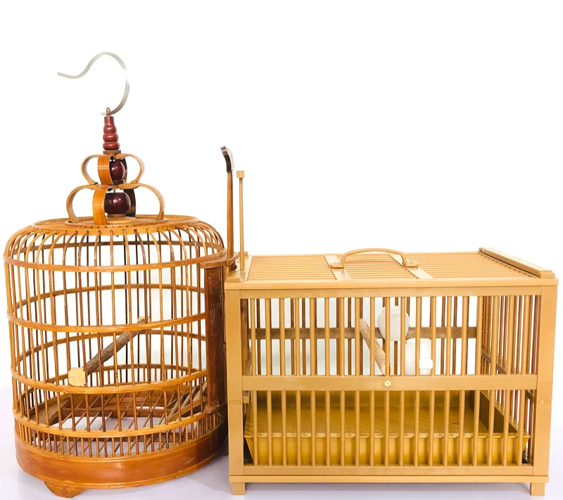 Exquisite Luxury: High-End Wooden Bird Cage - Spacious, Environment-Friendly, and Stylish Thrush Bath Cage for Your Feathered Companion!