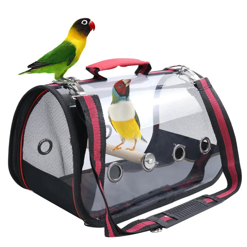 Explore with Ease: Portable Bird Backpack with Perch - Ideal for Parrots, Rats, Rabbits, and More!