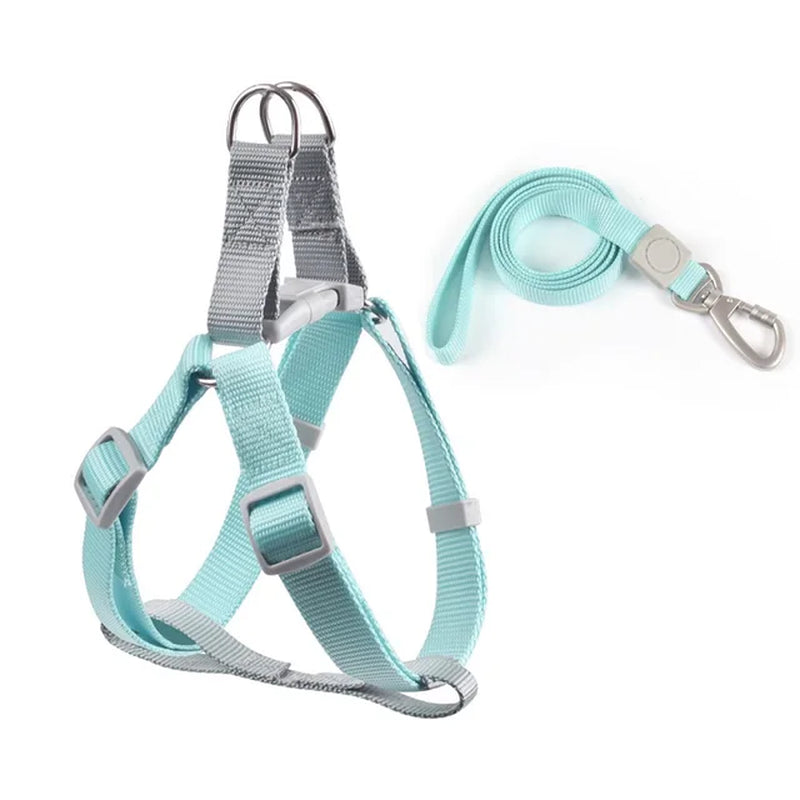 Step Out in Style: Adjustable Dog Harness Vest with Leash - Perfect for Small Dogs, Puppies, and Cats - Ideal for Outdoor Adventures!