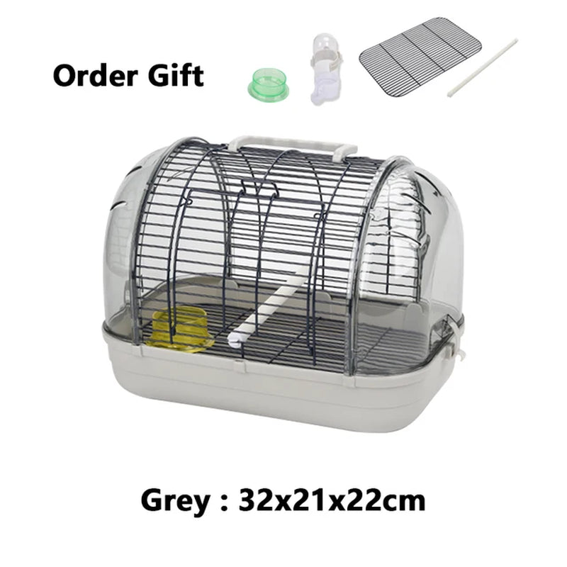 Stylish Portable Parrot Cage with Feeder - Your Bird's Cozy Haven on Every Adventure!