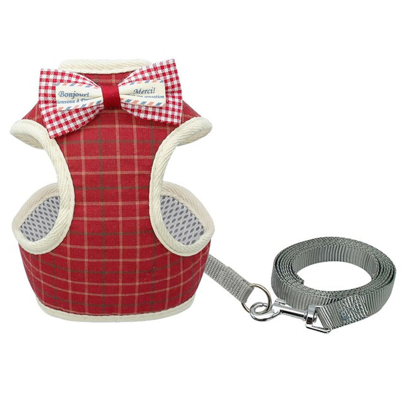 Bowknot Cat Harness and Leash Set – Adjustable Vest, Breathable Nylon Mesh, Stylish Bow – Cat Accessories for a Purr-fect Outdoor Stroll!