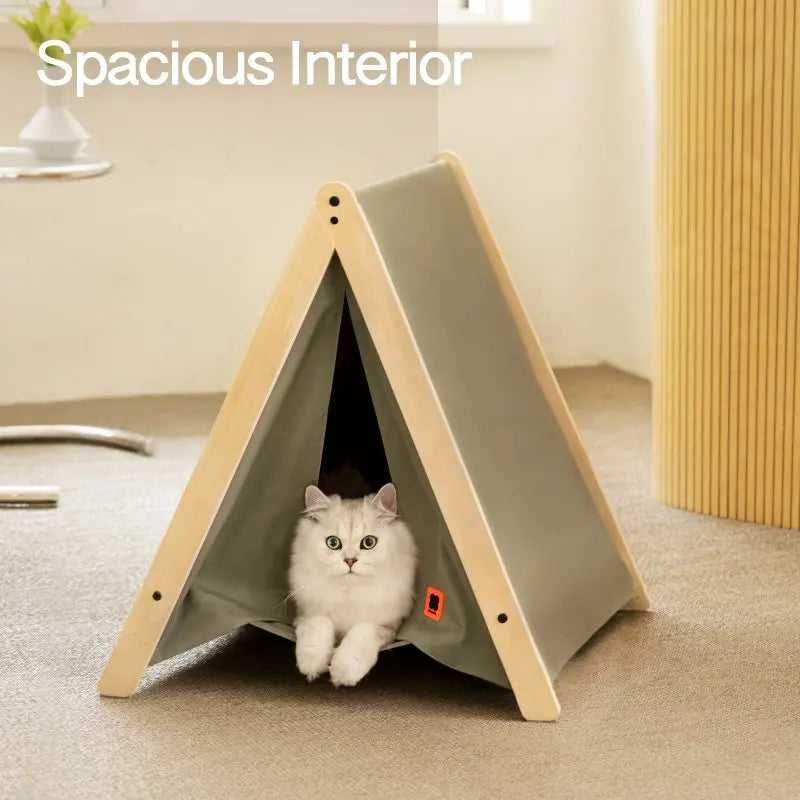 Create a Cozy Haven Anywhere! Pet Teepee Cat Hammock Bed House - Sturdy, Portable, and Easy to Assemble for Dogs, Puppies, and Cats, Indoors or Outdoors!