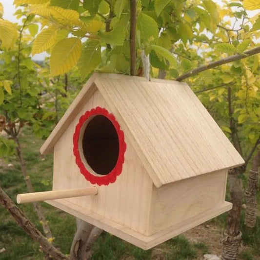 Elevate your garden's appeal with our Hanging Wooden Bird House – A delightful haven for nature's winged wonders!