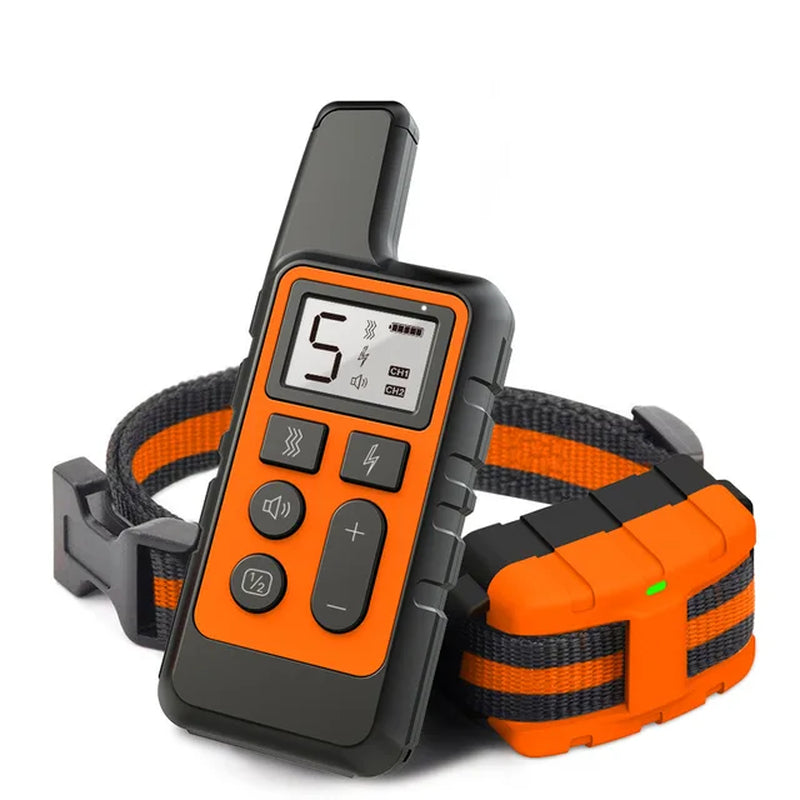 Enhance Training Moments: Waterproof Rechargeable Dog Training Collar - 500m Remote Range!