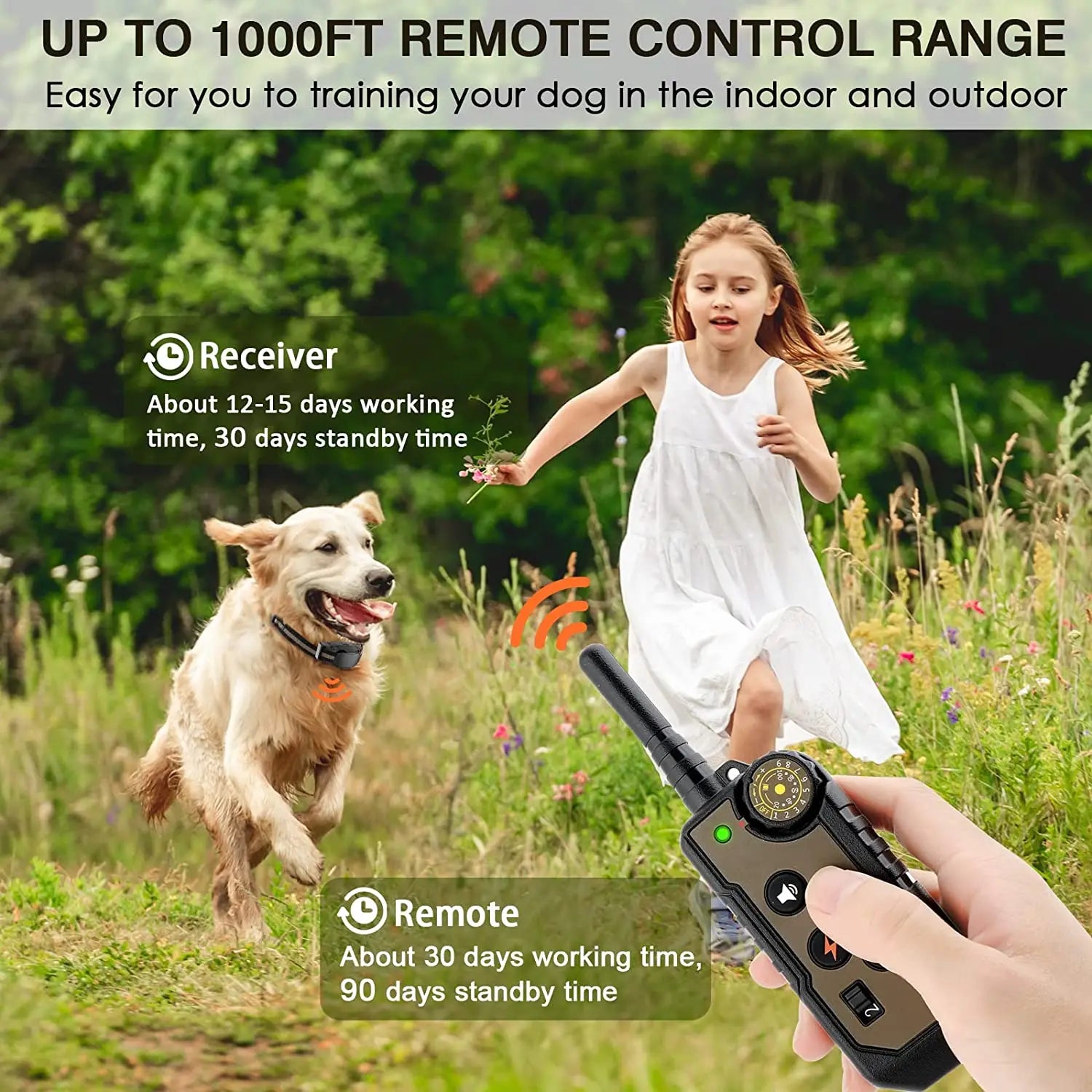 Electric Dog Training Collar Remote Control Waterproof Pet Dog Bark Stop for All Size Shock Vibration Sound Electric Shocker