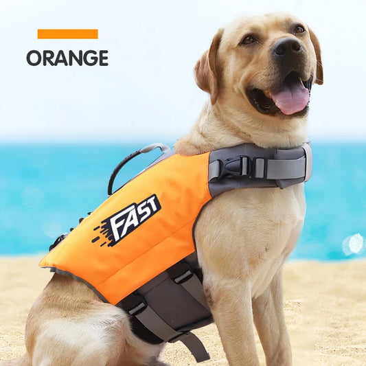 Safety and Style Unleashed: Pet Swimming Life Jacket - Fashionable, Reflective, and Adjustable for Pool, Surfing, and Drifting Adventures