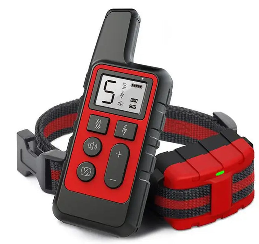 Enhance Training Moments: Waterproof Rechargeable Dog Training Collar - 500m Remote Range!