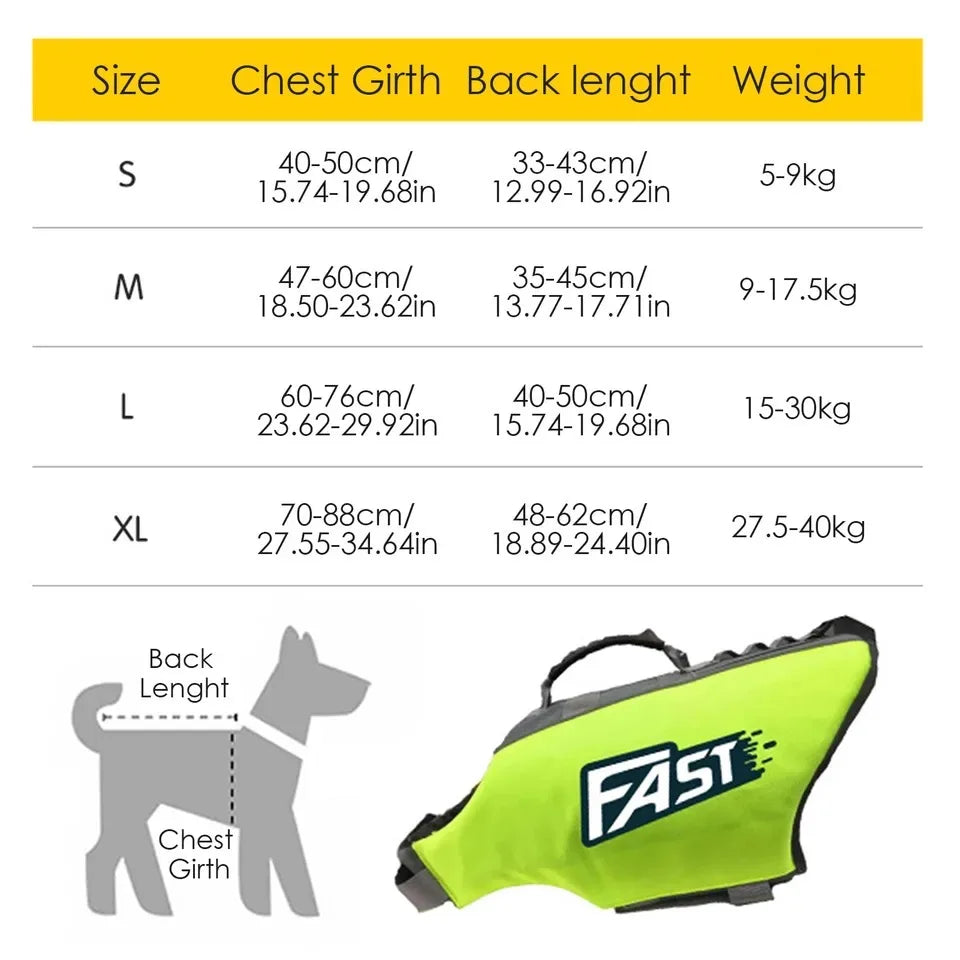 Safety and Style Unleashed: Pet Swimming Life Jacket - Fashionable, Reflective, and Adjustable for Pool, Surfing, and Drifting Adventures