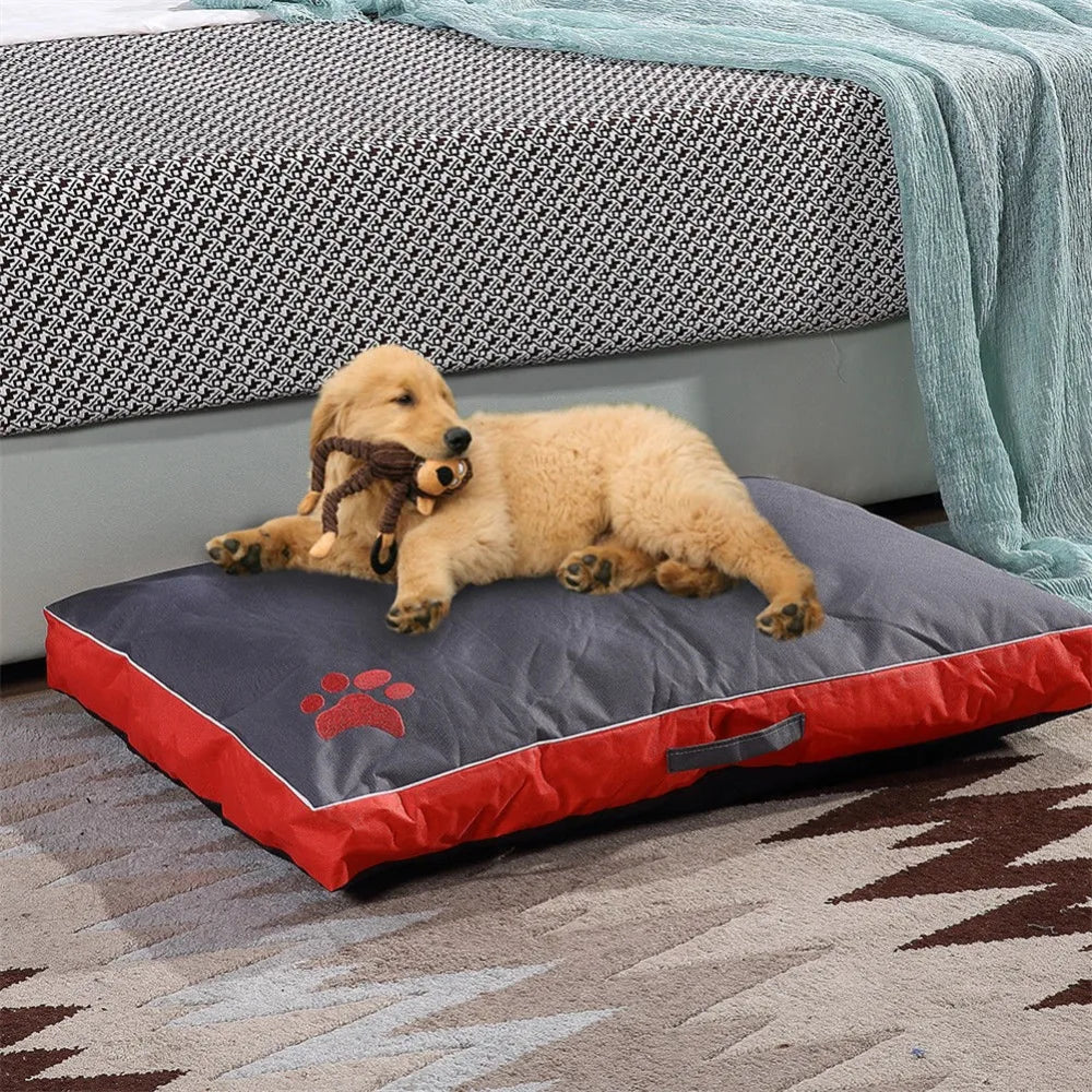 Premium Dog Beds for Large Dogs - Square Pillow Kennel Sofa, Ideal for Husky, Labrador, and Teddy Breeds - Comfortable Pet Mats