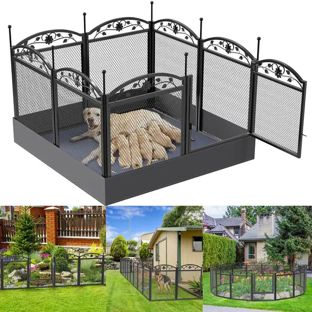 Detachable Dog Playpen Fence - 8-Panel Exercise Puppy Kennel Cage with Waterproof Fertility Pad, Ultimate Dog Supplies