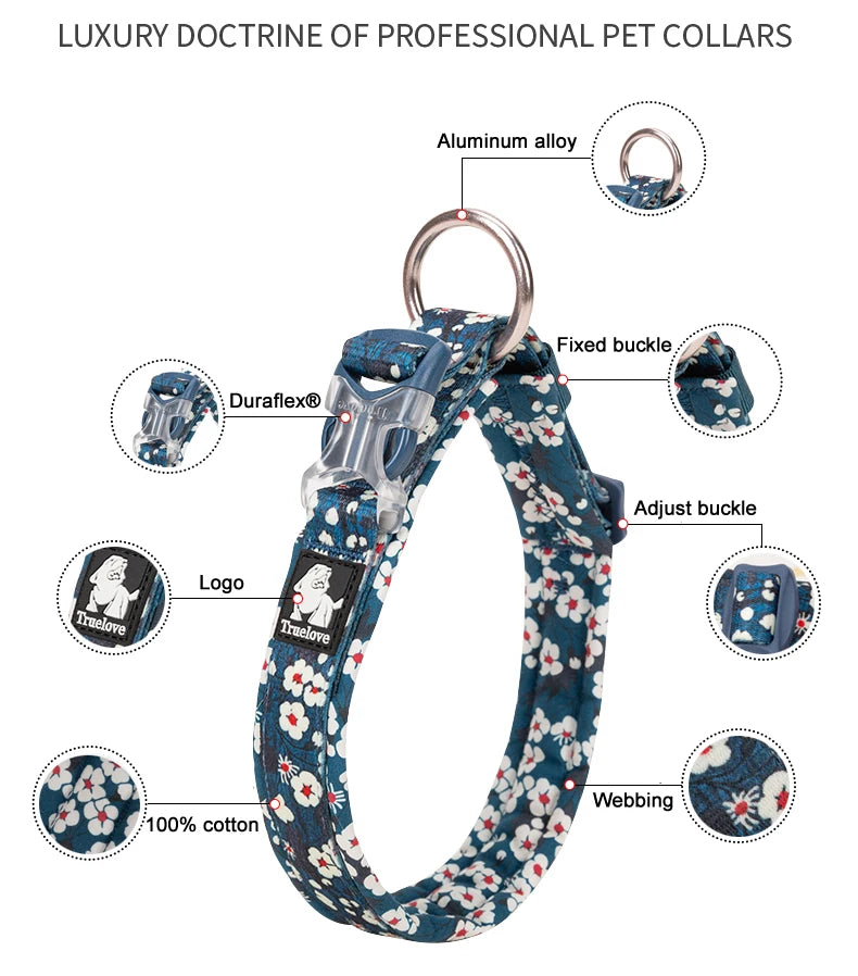 Floral Pet Collar: Stylish Comfort for Small, Medium, and Large Dogs - Perfect for Outdoor Adventures!