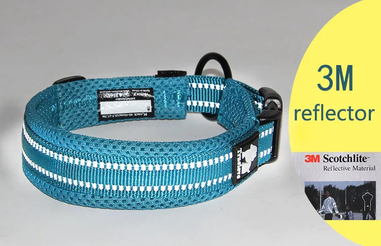 Reflective Luxury Pet Dog Collar: Adjustable, Padded, and Durable - Ideal for Training and Style! 