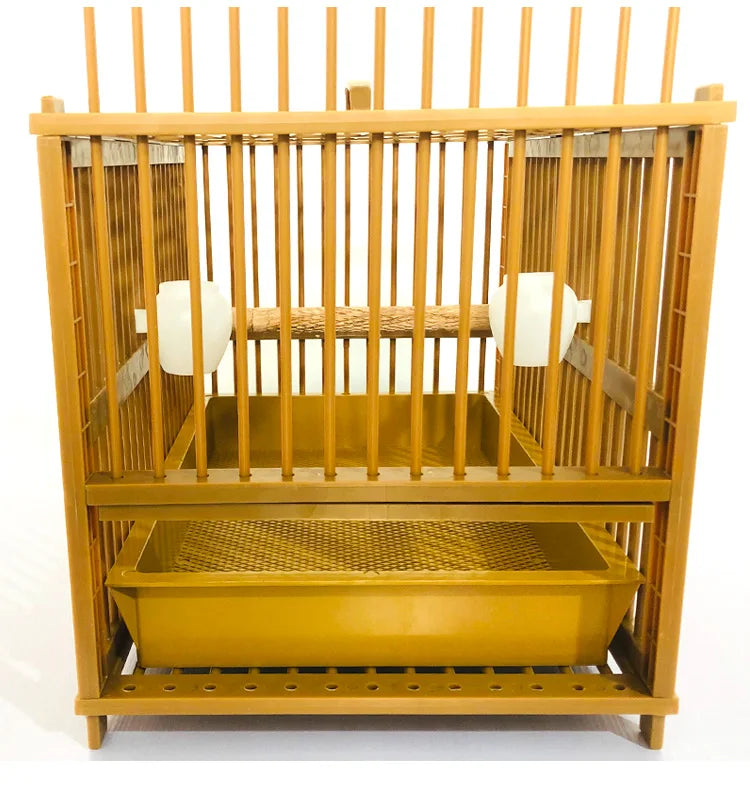 Exquisite Luxury: High-End Wooden Bird Cage - Spacious, Environment-Friendly, and Stylish Thrush Bath Cage for Your Feathered Companion!