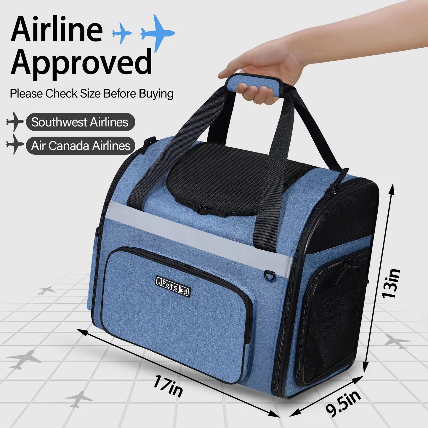 Jet-Set in Style: Southwest Airline Approved Pet Backpack Carrier - Safe, Stylish, and Ideal for Small Dogs and Cats