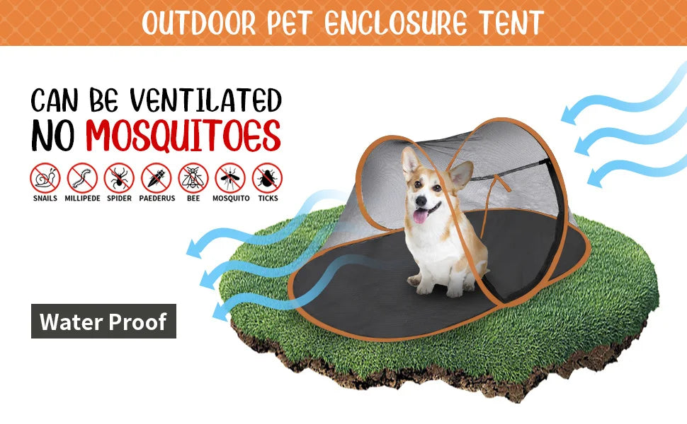 Create an Instant Oasis: Portable Folding Pet Tent for Cats and Dogs - Easy Operation, Outdoor Kennel, and Playpen Fun!