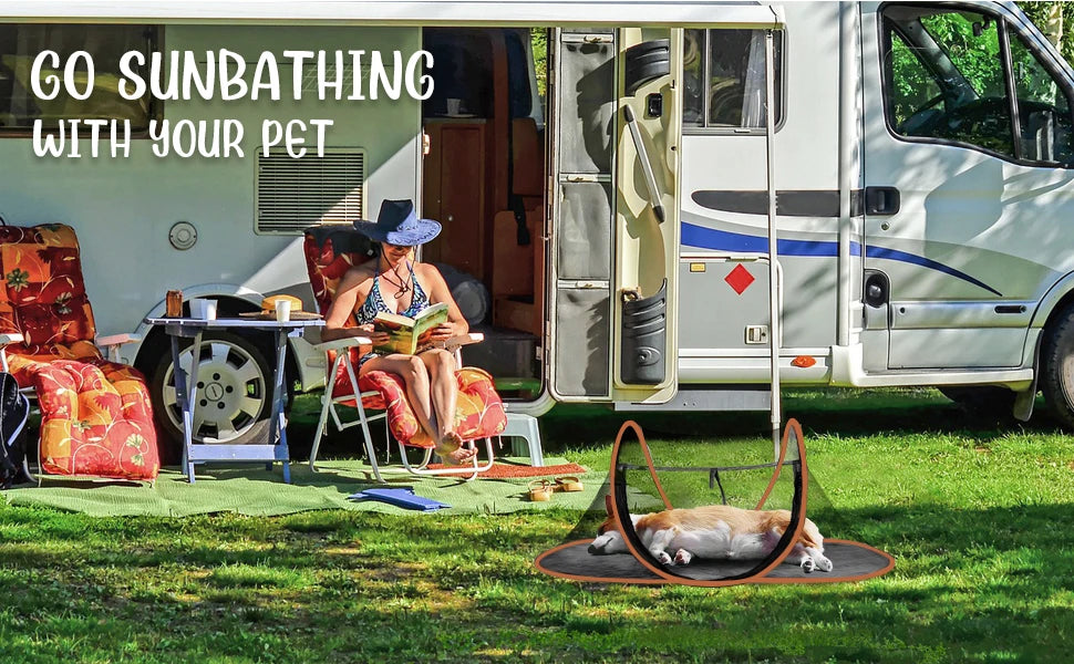 Create an Instant Oasis: Portable Folding Pet Tent for Cats and Dogs - Easy Operation, Outdoor Kennel, and Playpen Fun!