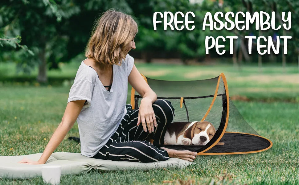 Create an Instant Oasis: Portable Folding Pet Tent for Cats and Dogs - Easy Operation, Outdoor Kennel, and Playpen Fun!