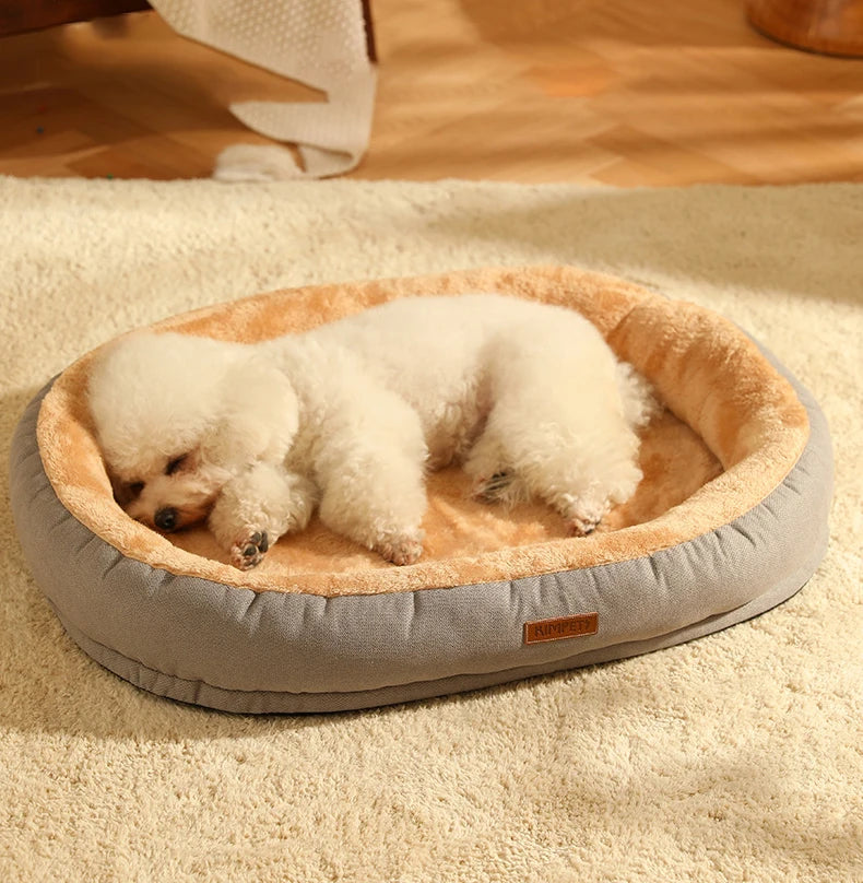 Cozy Winter Retreat: Comfortable Pet Mat Bed for Dogs and Cats - Fluffy Sleeping Pad, Calming Dog Bed House, Ideal Pet Supplies!