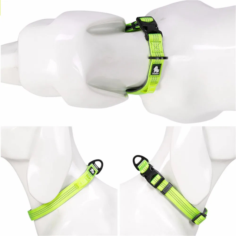 Reflective Comfort Dog Harness: Enhance Safety with High-Density Belt and LED Compatibility - Walk with Confidence!