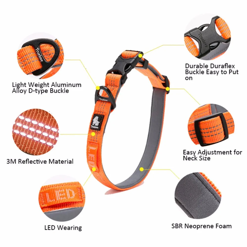 Reflective Comfort Dog Harness: Enhance Safety with High-Density Belt and LED Compatibility - Walk with Confidence!