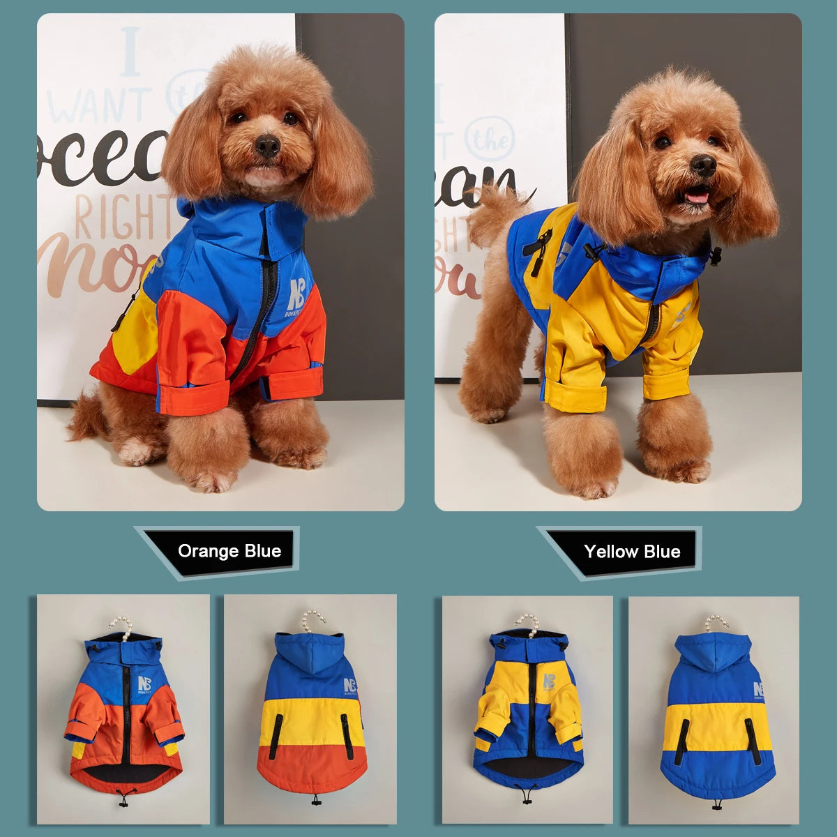 Stay Dry, Look Fly: Waterproof Big Dog Clothes - Winter Warm Raincoat for Medium to Large Dogs, Fashionable Jacket for French Bulldogs and Chihuahuas