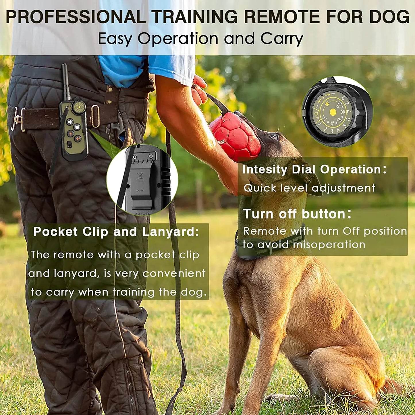 Electric Dog Training Collar Remote Control Waterproof Pet Dog Bark Stop for All Size Shock Vibration Sound Electric Shocker