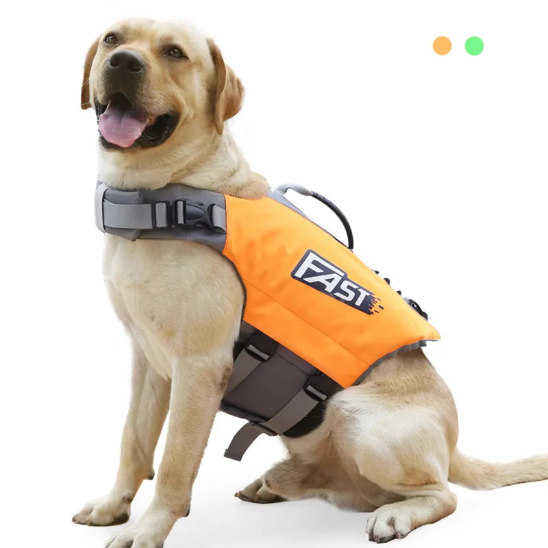 Safety and Style Unleashed: Pet Swimming Life Jacket - Fashionable, Reflective, and Adjustable for Pool, Surfing, and Drifting Adventures