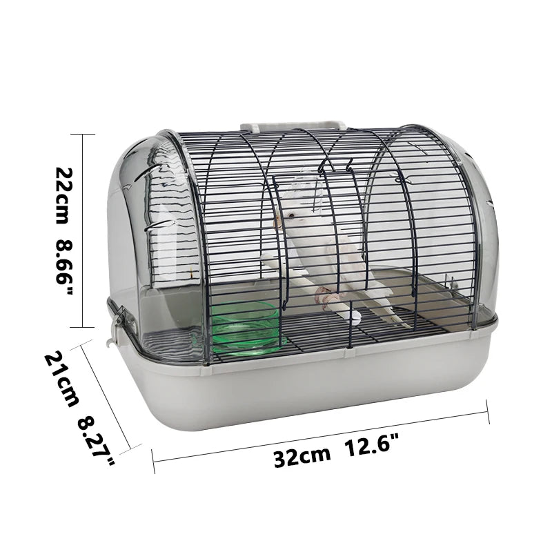 Stylish Portable Parrot Cage with Feeder - Your Bird's Cozy Haven on Every Adventure!