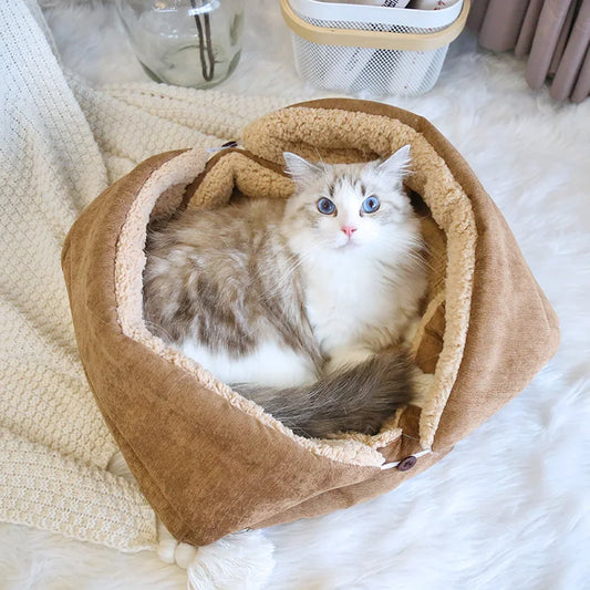 Multifunctional Warm Cat Bed - Foldable Pet Mat for Cats and Small Dogs, Thickened and Cozy Kitten Bed, Indoor Cat Sleeping Mat