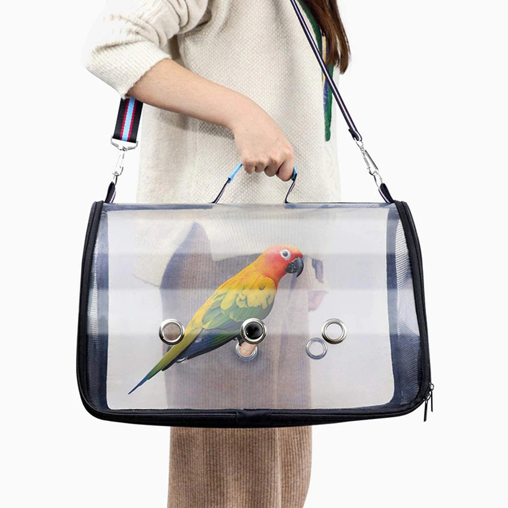 Explore with Ease: Portable Bird Backpack with Perch - Ideal for Parrots, Rats, Rabbits, and More!