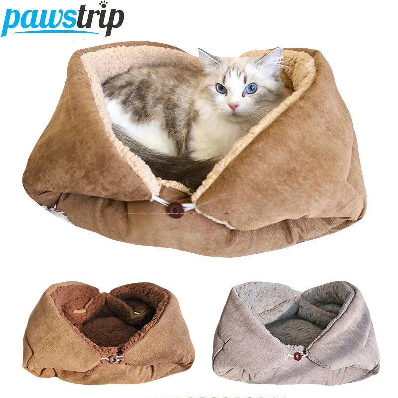 Multifunctional Warm Cat Bed - Foldable Pet Mat for Cats and Small Dogs, Thickened and Cozy Kitten Bed, Indoor Cat Sleeping Mat