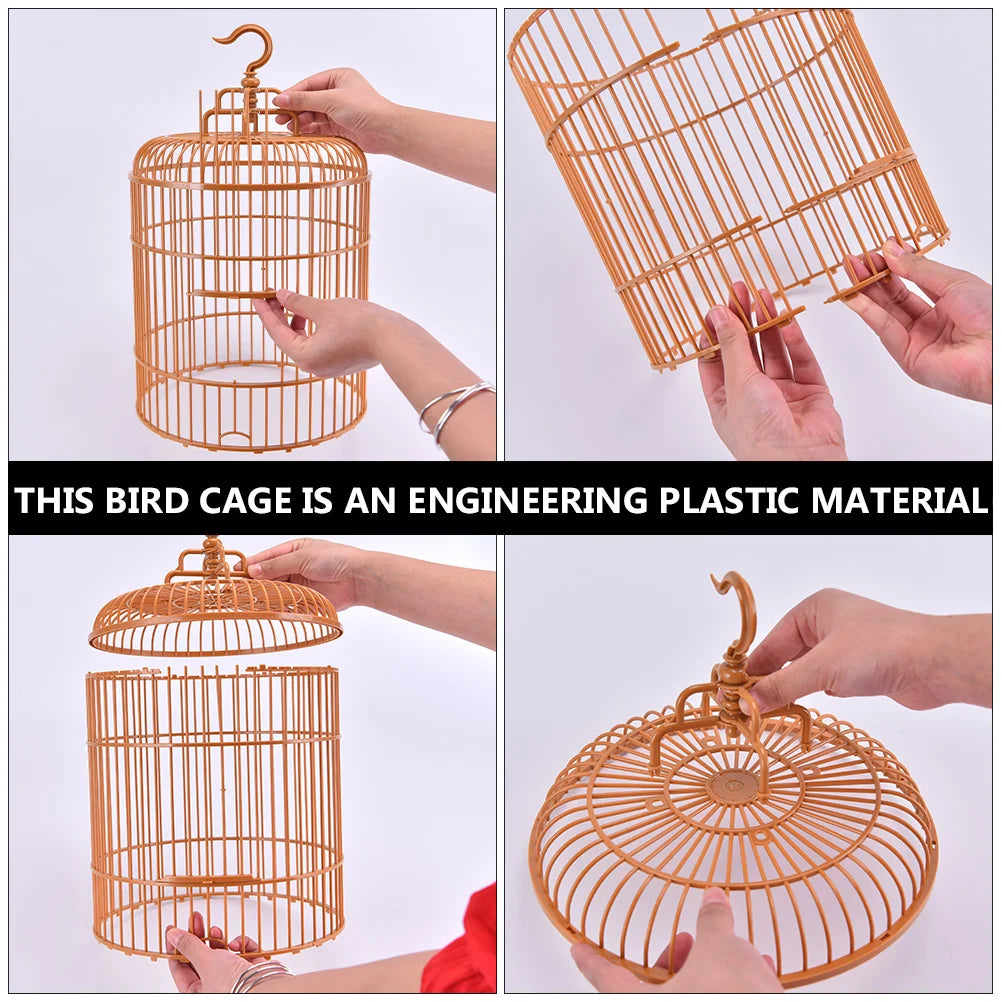 Achieve the perfect balance of elegance and practicality with this hanging bird cage!