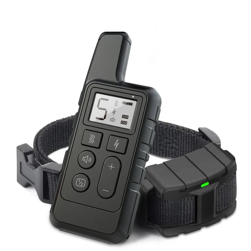 Enhance Training Moments: Waterproof Rechargeable Dog Training Collar - 500m Remote Range!