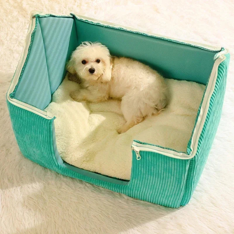 Foldable Pet Sleeping Bed: Cozy Cat/Dog Bed, Removable & Washable, Indoor Cat House Kennel, Ideal for Sweet Dreams!