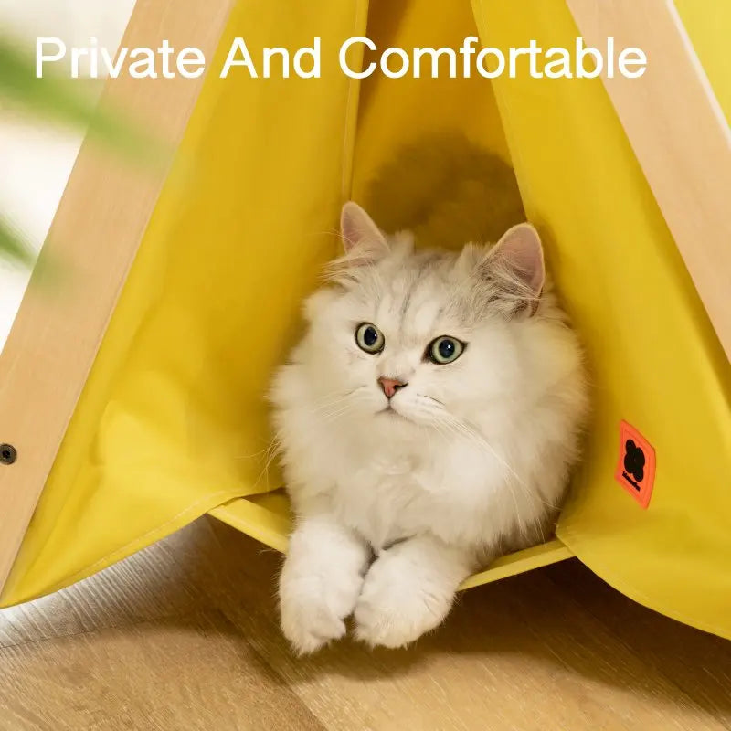 Create a Cozy Haven Anywhere! Pet Teepee Cat Hammock Bed House - Sturdy, Portable, and Easy to Assemble for Dogs, Puppies, and Cats, Indoors or Outdoors!