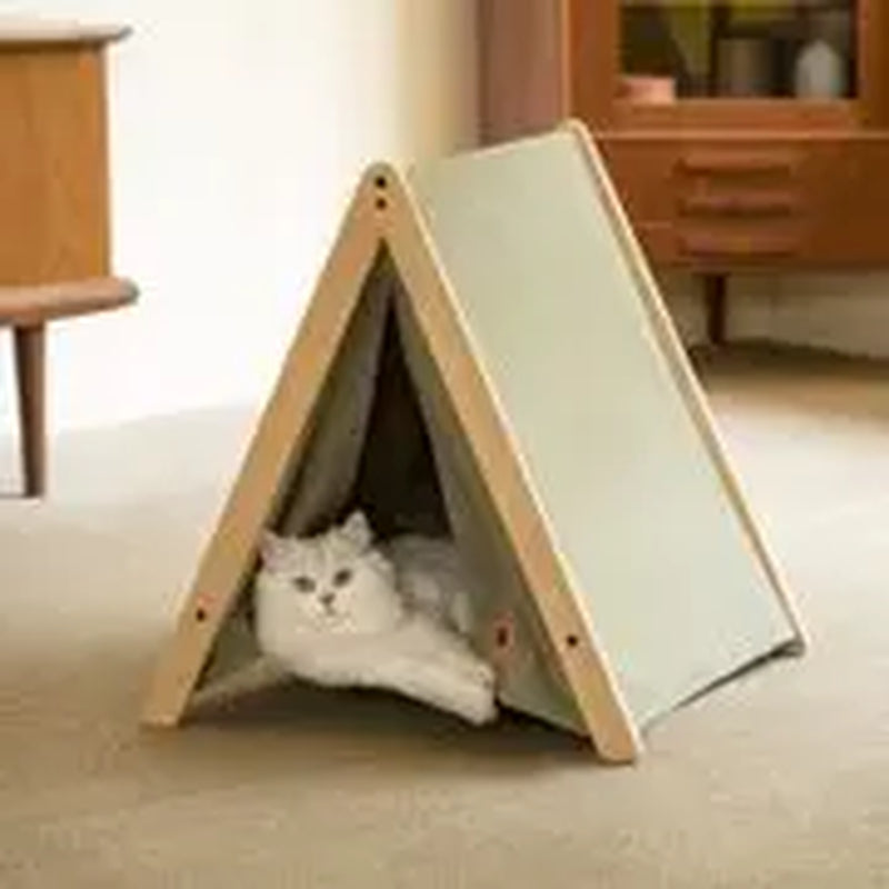 Create a Cozy Haven Anywhere! Pet Teepee Cat Hammock Bed House - Sturdy, Portable, and Easy to Assemble for Dogs, Puppies, and Cats, Indoors or Outdoors!