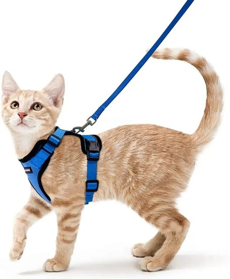 Cat Harness and Leash Set – Escape-Proof, Adjustable, Breathable with Reflective Strips – Stylish Jacket Design for Safe and Stylish Walks