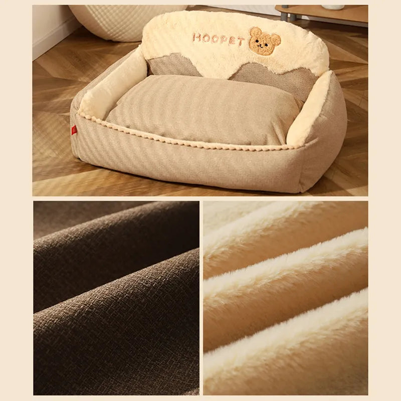 Embrace Winter Bliss: Warm and Cozy Dog Nest for Large Breeds - Golden Retrievers & More! Removable, Washable, and Pure Comfort!